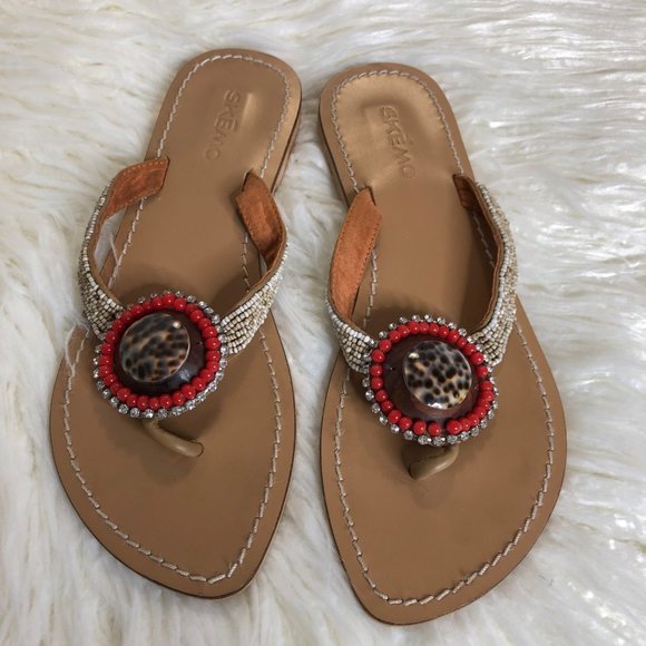 Skemo Womens Beaded Sandals Size 9 - Picture 10 of 10
